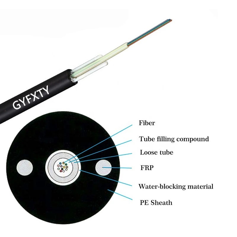 2-24 Core GYFXTY Outdoor Fiber Optic Cable Unitube FRP Non-armored Cable